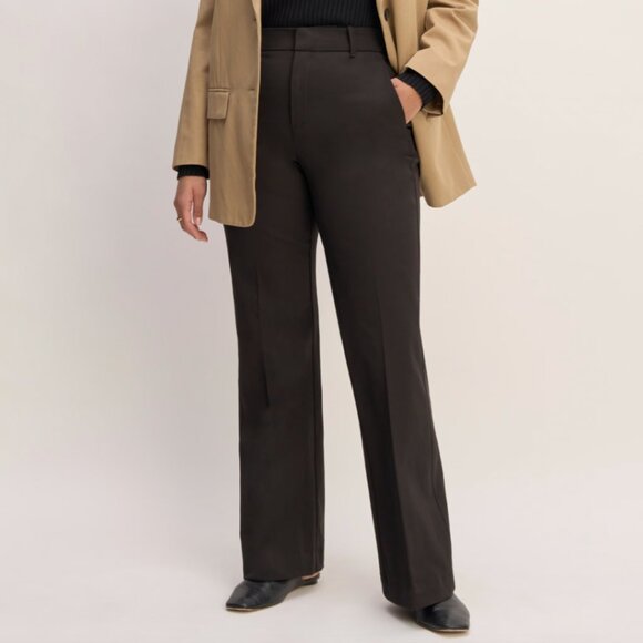 NEW Everlane The Bi-Stretch Flare Pant Womens 0 Black - Picture 2 of 13